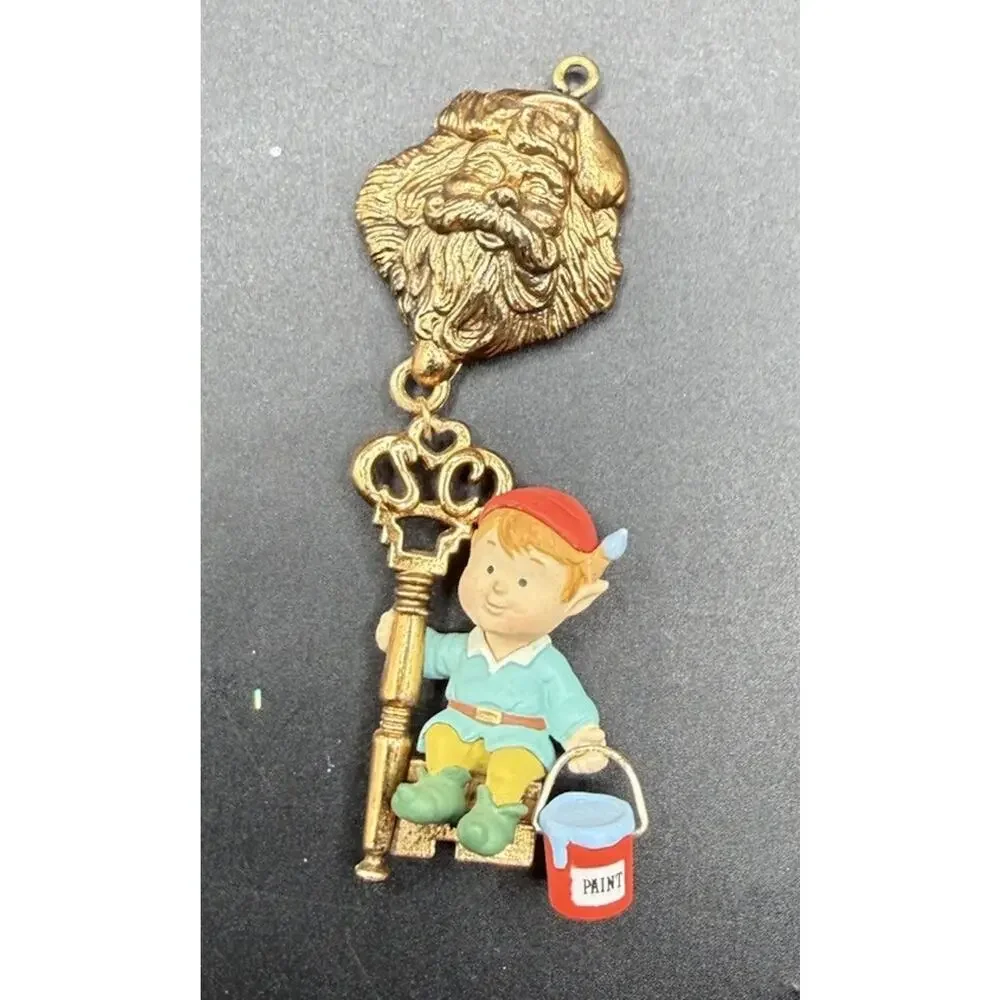 Enesco Santa's Key Man Ornament 2 Year Production No Box Rare -LO17